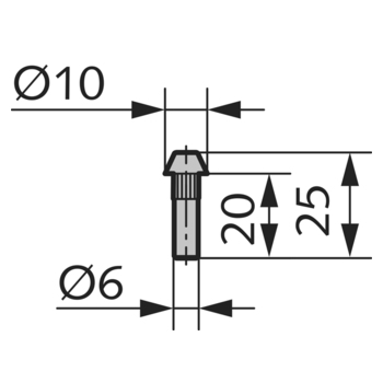 WSS Verriegelungsstück oben Massbild 01.832.1000.010