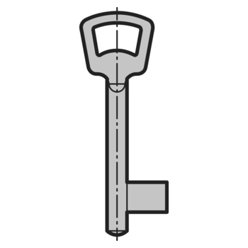 WSS Buntbart-Schlüssel Massbild