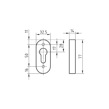 Zylinderrosette Glutz 5311.3 PZ