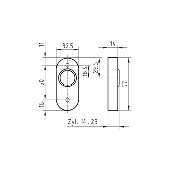 Zylinderrosette Glutz 5315