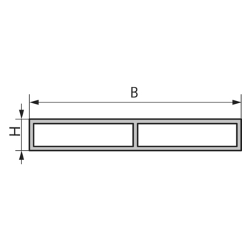 WSS Aluminium-Hohlprofil Massbild 08.400