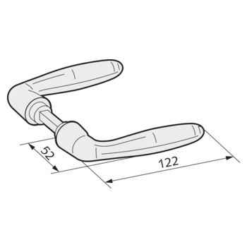 Türdrücker, ballige Form, mit Ansatzführung