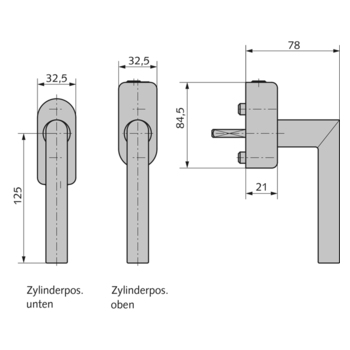 FSB-Fenstergriff Kipp-Dreh Modell 34 1076 - 10.230