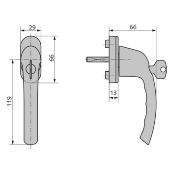 Hoppe-Fenstergriff Kipp-Dreh Modell Tokyo - 10.235