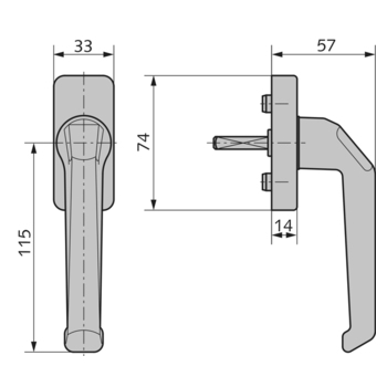 Fenstergriff Modell 100 - 10.446