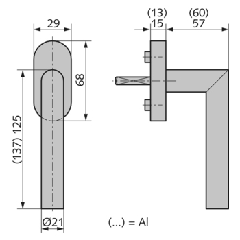 Fenstergriff Modell 110 10.462