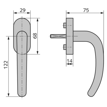 Fenstergriff Modell 116 - 10.463