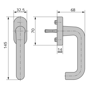 Fenstergriff Modell 34 1070 (WSS 10.471)