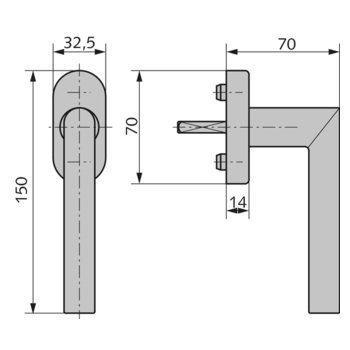 Fenstergriff Modell 34 1076 (WSS 10.472)