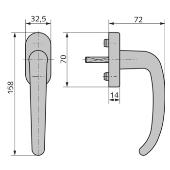 Fenstergriff Modell 34 1023 (WSS 10.470)