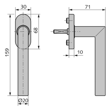 OGRO-Fenstergriff Modell FE 4906 - 10.481