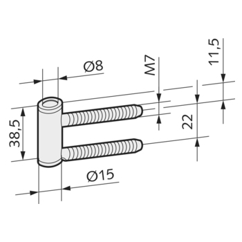 Rahmenteil für Holzzargen, für Anschraubtasche V 3614