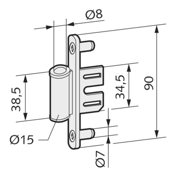 Rahmenteil für Stahlzargen (V 8600)