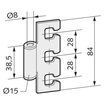 Rahmenteil für Holz-, Stahl- und Aluminiumzargen (VX)