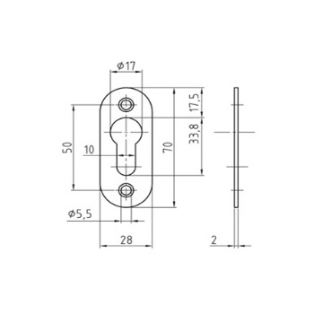 Zylinderrosette Nickal 4043.08