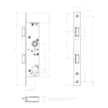 WSS - Zwei-Fallenschloss - 01.03 - Masszeichnung