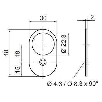 Kaba 1514-11 Rosette oval