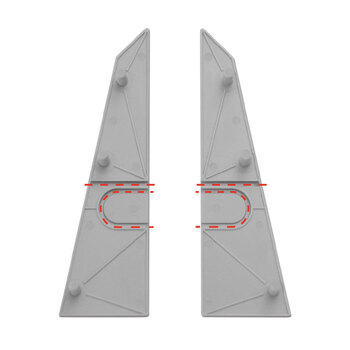 Abdeckplatten mit markierten Sollbruchstellen