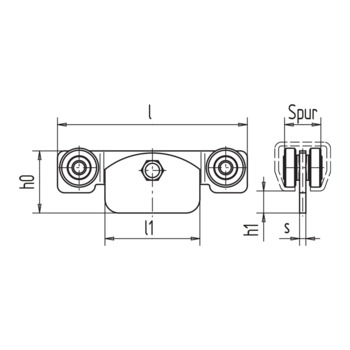 WSS - Rollapparat HELM, für geradelaufende Tore, doppelpaarig - 03.447