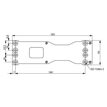 ASSA ABLOY Montageplatte  DCA120-------40 - Massbild