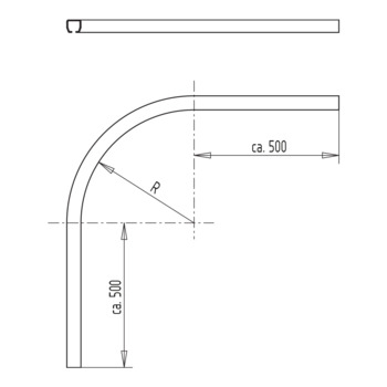 WSS - Laufschienen-Bogenstück HELM - 03.405