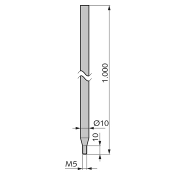 WSS Verriegelungsstange, unten 14.324.1000.010 Massbild