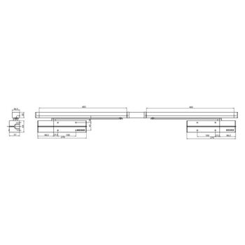 ASSA ABLOY Türschliesser mit Schiessfolgeregler DC700G-CO - Massbild