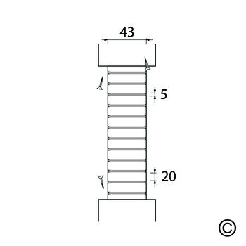 Torbel Gitter, feuerhemmend 1594 Massbild