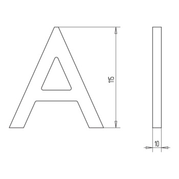 Aluminium-Grossbuchstabe 09.355