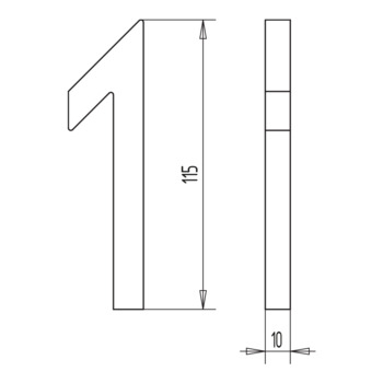 WSS - Aluminium-Hausnummer 09.350