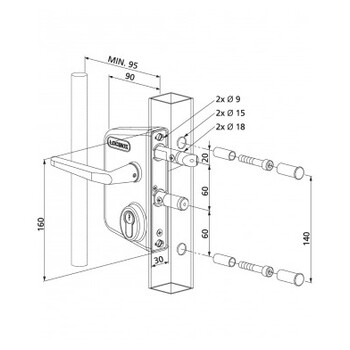 LOCINOX Sicherheitsschloss LARQ 670.000 Zeichnung