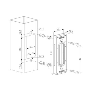 LOCINOX Schliesskasten SSKZ QF 679.090 Massbild