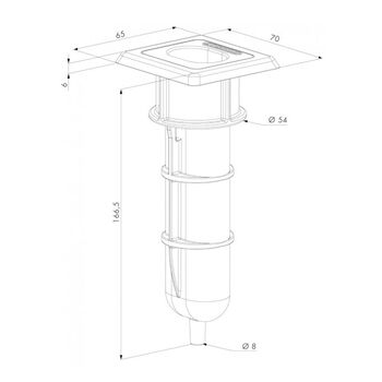 LOCINOX Bodenanschlag Typ EGS 679.562 Massbild