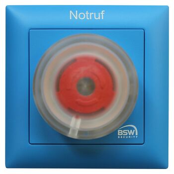 Notruftaster mit LED, uP blau