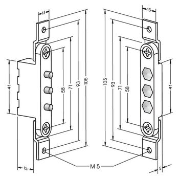 ASSA ABLOY Stromübertrager 10306LA Massbild