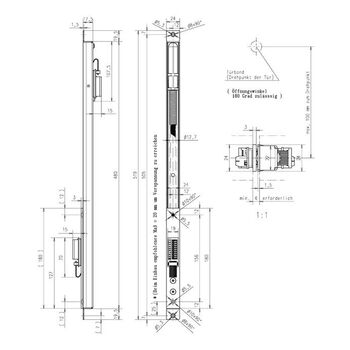 ASSA ABLOY Kabelübergang 10314-20 Massbild