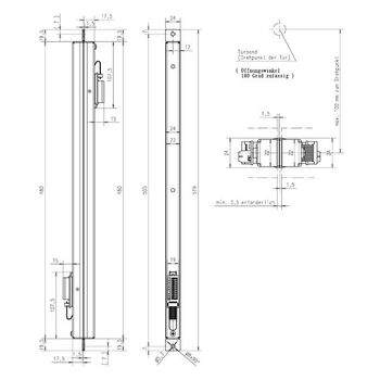 ASSA ABLOY Kabelübergang 10314-20-20--00 Masszeichnung