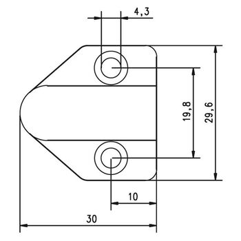 ASSA ABLOY Kabelübergänge 10318 Endstück Massbild