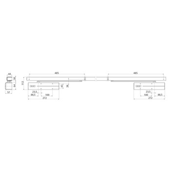 ASSA ABLOY Gleitschiene DCG-21-22NDEV1- Massbild