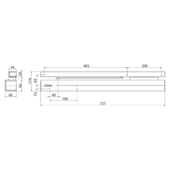 Technische Zeichnung ASSA ABLOY DC700FT0 