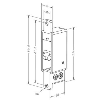 ASSA ABLOY Riegelschaltkontakt 875-10 Massbild