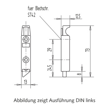 Stulpriegel, federnd 10.826