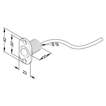 ASSA ABLOY Kegelkontakt 10405.10R Masszeichnung