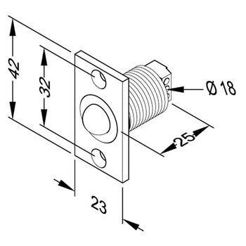 ASSA ABLOY Kegelkontakt 10405.11 Massbild