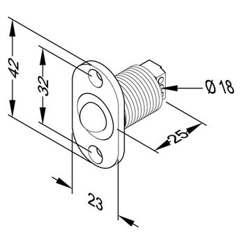 ASSA ABLOY Kegelkontakt 10405.11R Massbild