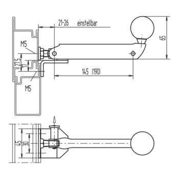 WSS Fensteraussteller, einstellbar 106950145010 Massbild