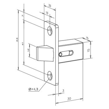 Einsteck-Falle 802 Massbild