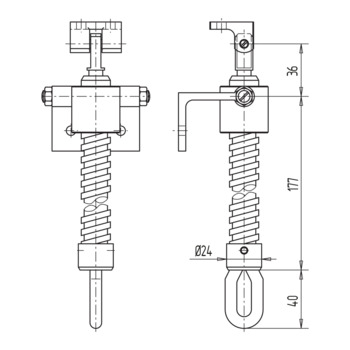 WSS Manueller Teleskop-Spindeltrieb, 2-stufig 12.104