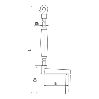 Einhakkurbel, starr 12.107