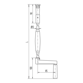 Handkurbel mit Kupplungstrichter, starr 12.109